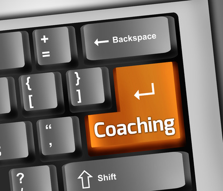 Keyboard Illustration with Coaching wordingの写真素材