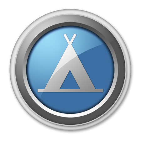 Icon, Button, Pictogram with Camping symbolの写真素材