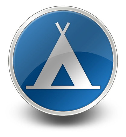 Icon, Button, Pictogram with Camping symbolの写真素材