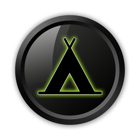 Icon, Button, Pictogram with Camping symbolの写真素材