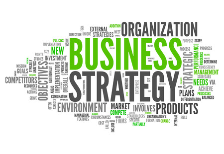 Word Cloud with Business Strategy related tagsの写真素材