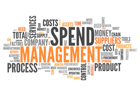 Word Cloud with Spend Management related tagsの写真素材