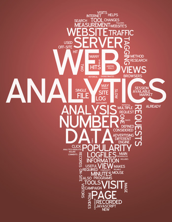 Word Cloud with Web Analytics related tagsの写真素材