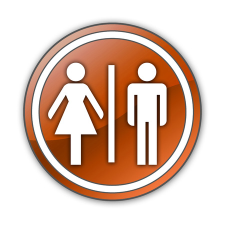 Icon, Button, Pictogram with Restrooms symbolの写真素材