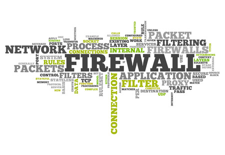 Word Cloud with Firewall related tagsの写真素材