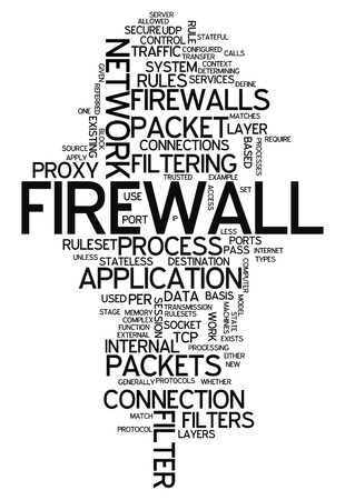 Word Cloud with Firewall related tagsの写真素材