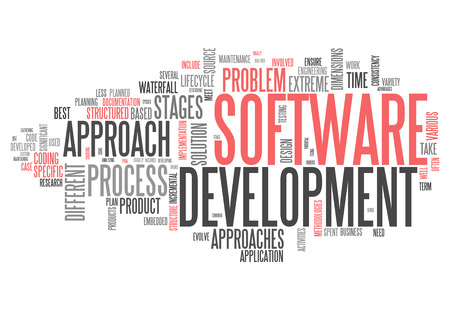 Word Cloud with Software Design related tagsの写真素材