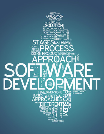 Word Cloud with Software Design related tagsの写真素材