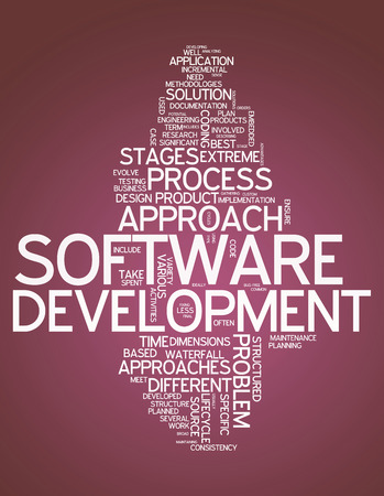 Word Cloud with Software Design related tagsの写真素材