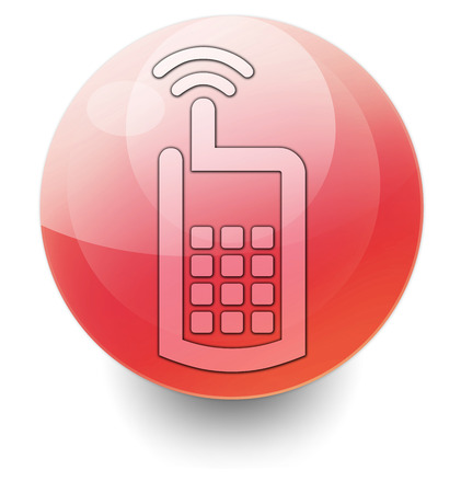 Icon, Button, Pictogram with Cell Phone symbolの写真素材