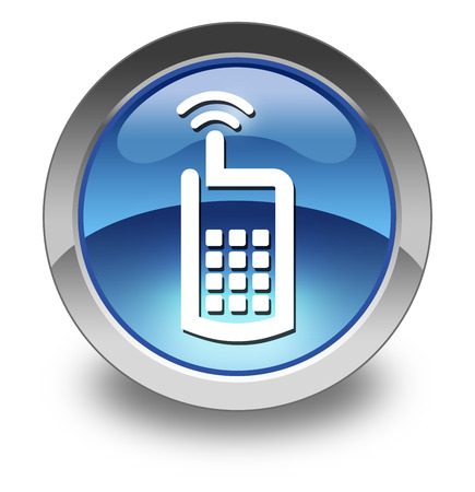 Icon, Button, Pictogram with Cell Phone symbolの写真素材