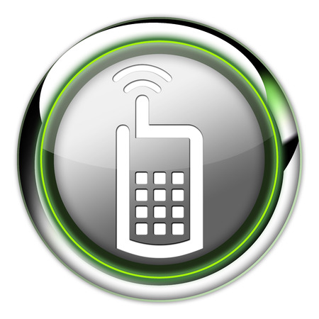 Icon, Button, Pictogram with Cell Phone symbolの写真素材