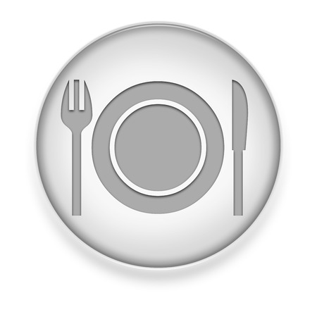 Icon, Button, Pictogram with Eatery, Restaurant symbolの写真素材