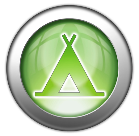 Icon, Button, Pictogram with Camping symbolの写真素材