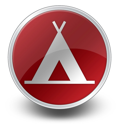 Icon, Button, Pictogram with Camping symbolの写真素材