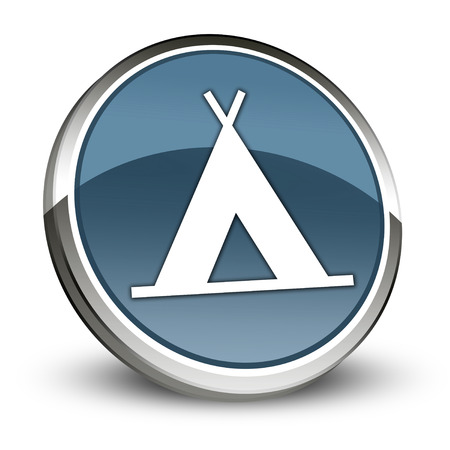 Icon, Button, Pictogram with Camping symbolの写真素材