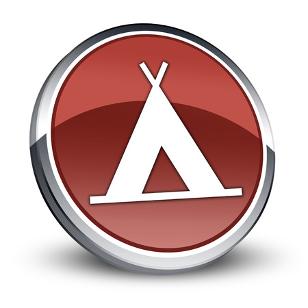 Icon, Button, Pictogram with Camping symbolの写真素材