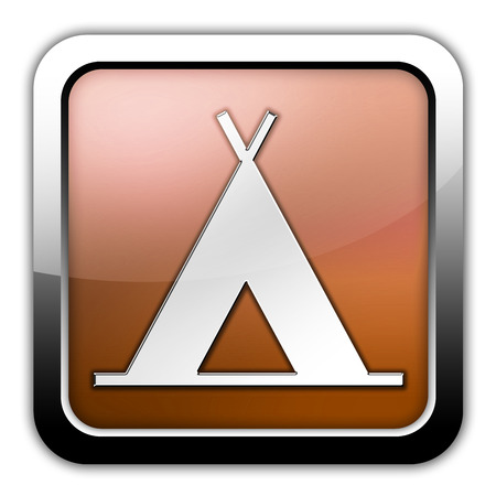 Icon, Button, Pictogram with Camping symbolの写真素材