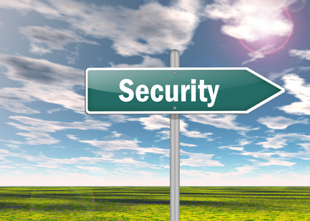 Signpost with Security wordingの写真素材