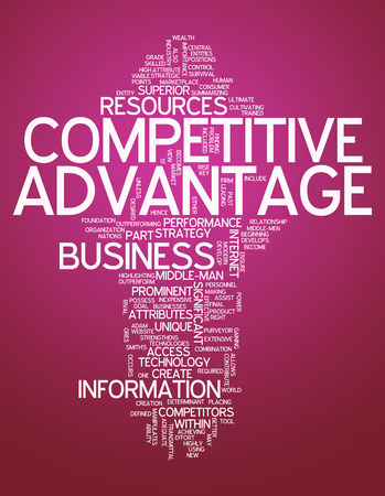 Word Cloud with Competitive Advantage related tagsの写真素材