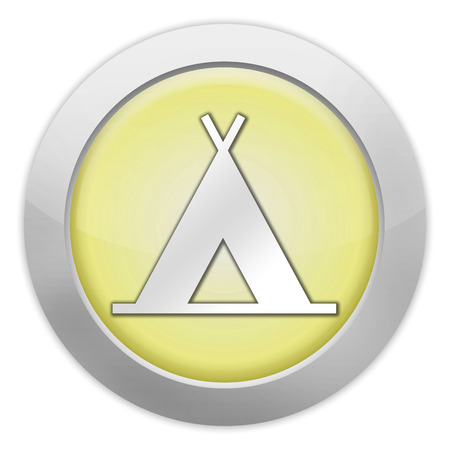 Icon, Button, Pictogram with Camping symbolの写真素材