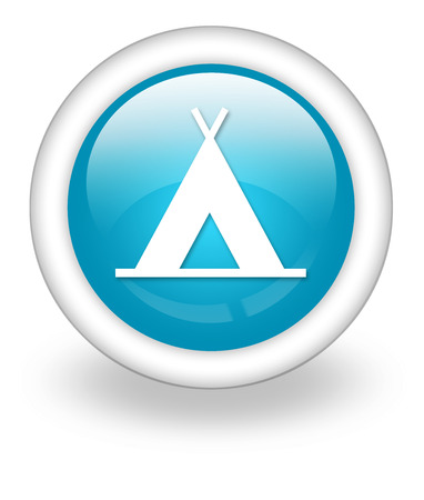 Icon, Button, Pictogram with Camping symbolの写真素材