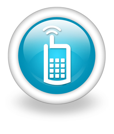 Icon, Button, Pictogram with Cell Phone symbolの写真素材