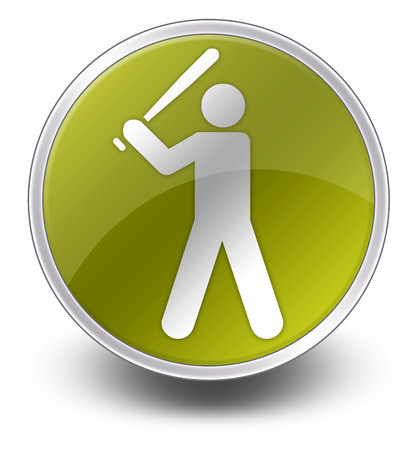 Icon, Button, Pictogram with Baseball symbolの写真素材