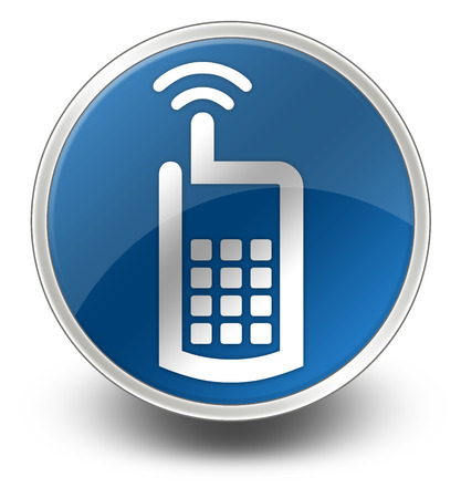 Icon, Button, Pictogram with Cell Phone symbolの写真素材