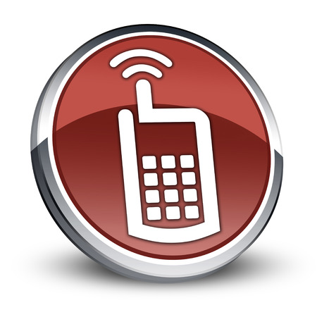 Icon, Button, Pictogram with Cell Phone symbolの写真素材