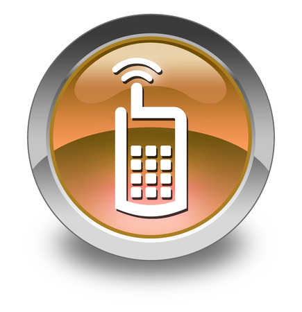 Icon, Button, Pictogram with Cell Phone symbolの写真素材