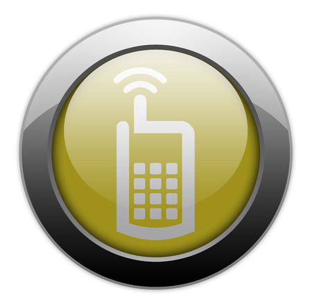 Icon, Button, Pictogram with Cell Phone symbolの写真素材