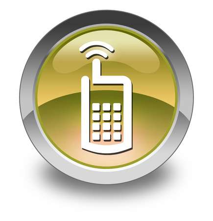 Icon, Button, Pictogram with Cell Phone symbolの写真素材