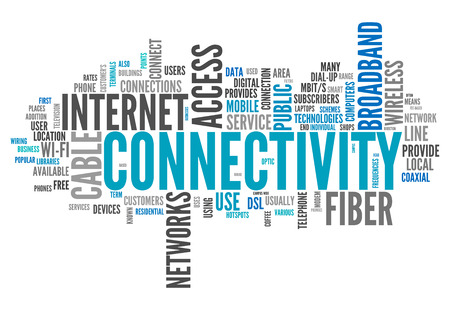 Word Cloud with Connectivity related tagsの写真素材