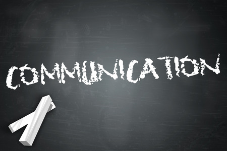 Blackboard with Communication wordingの写真素材