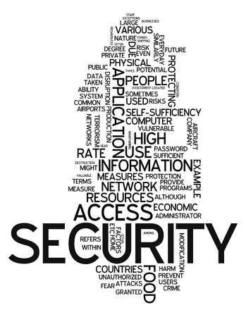 Word Cloud with Security related tagsの写真素材