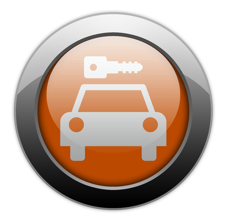 Icon, Button, Pictogram with Car Rental symbolの写真素材