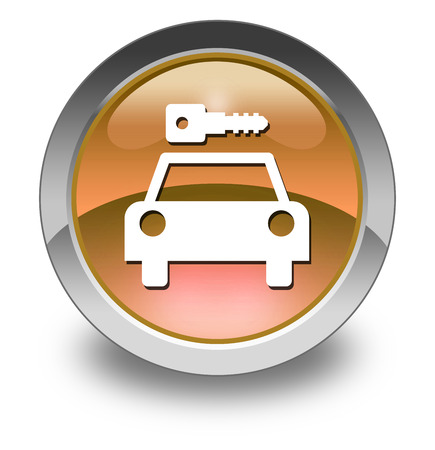 Icon, Button, Pictogram with Car Rental symbolの写真素材