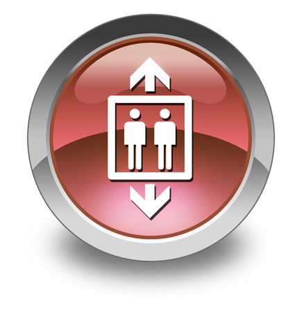 Icon, Button, Pictogram with Elevator symbolの写真素材