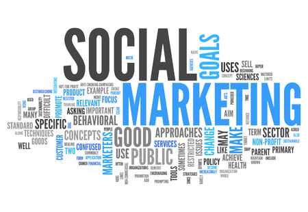 Word Cloud with Social Marketing related tagsの写真素材