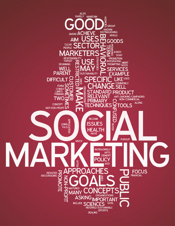 Word Cloud with Social Marketing related tagsの写真素材