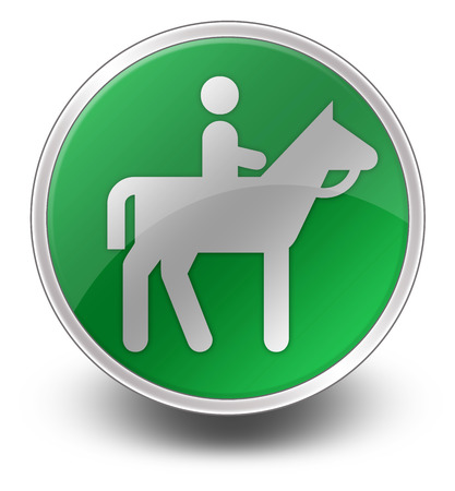 Icon, Button, Pictogram with Horse Trail symbolの写真素材