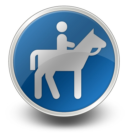 Icon, Button, Pictogram with Horse Trail symbolの写真素材