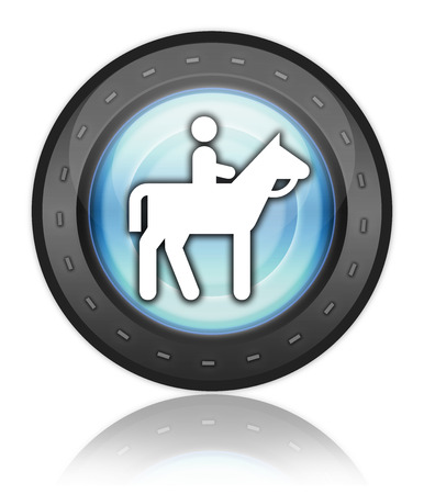 Icon, Button, Pictogram with Horse Trail symbolの写真素材