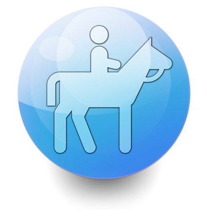 Icon, Button, Pictogram with Horse Trail symbolの写真素材
