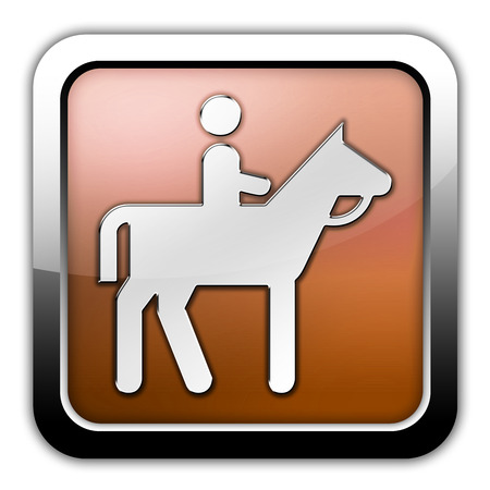 Icon, Button, Pictogram with Horse Trail symbolの写真素材