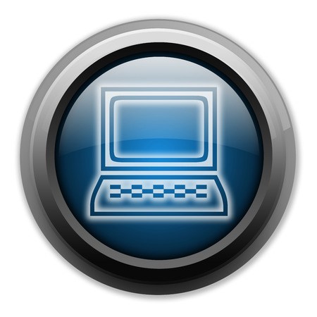 Icon, Button, Pictogram with Desktop Computer symbolの写真素材