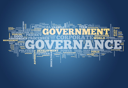 Word Cloud with Governance related tagsの写真素材