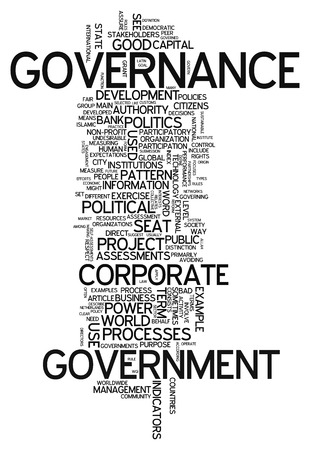 Word Cloud with Governance related tagsの写真素材