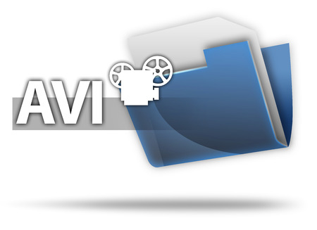 3D Folder AVIの写真素材